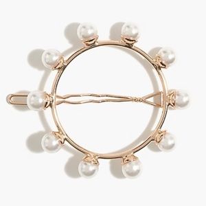 NWT J. Crew Pearl Circle Barrette